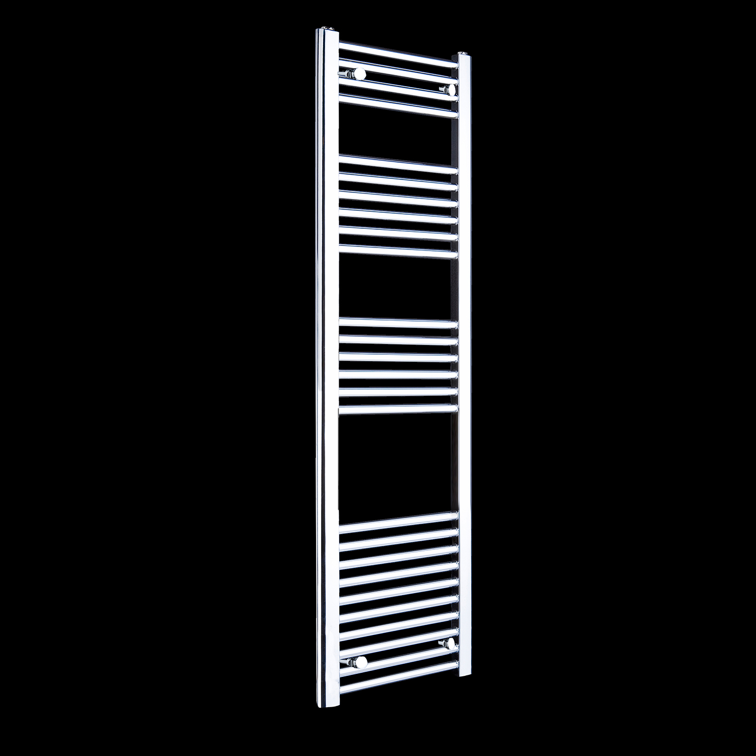 Chrome Straight Ladder Tall Slim Heated Towel Rail 1600mm high x 400mm wide