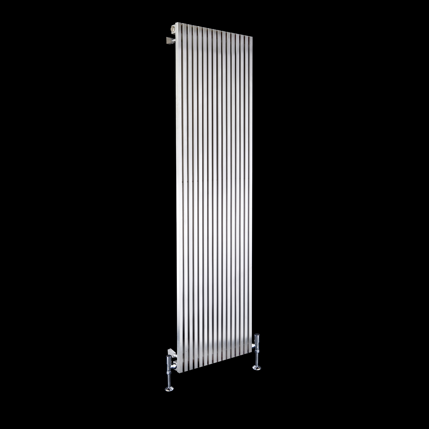 Cubo Brushed Steel Single Panel Radiator 1800mm high x 470mm wide