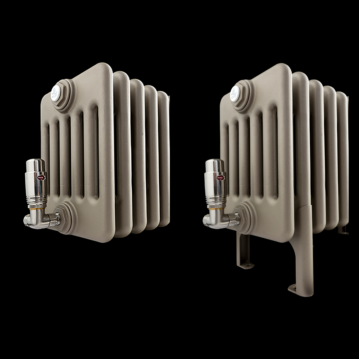 Column radiator welded feet accessory