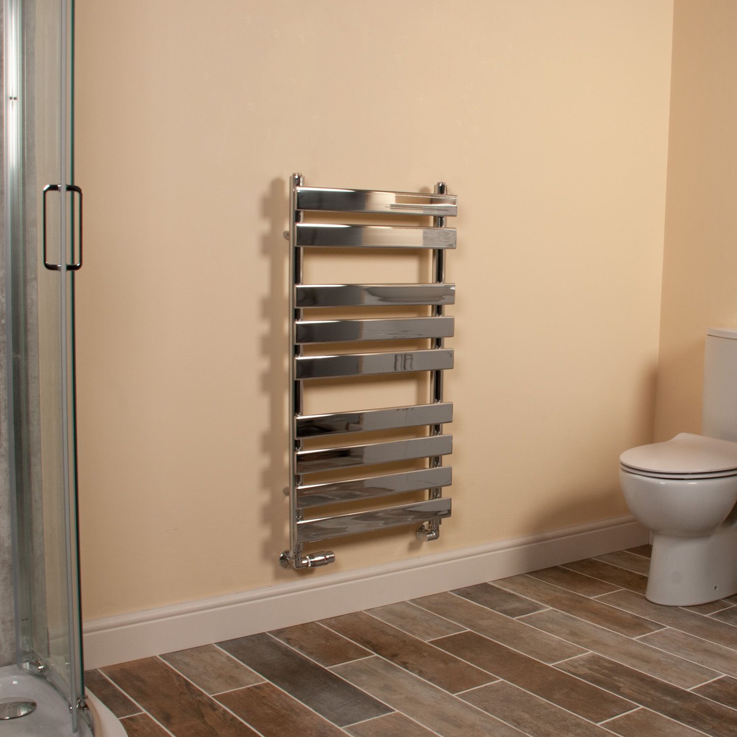 Vulcan Chrome Designer Heated Towel Rail 950mm high x 500mm wide