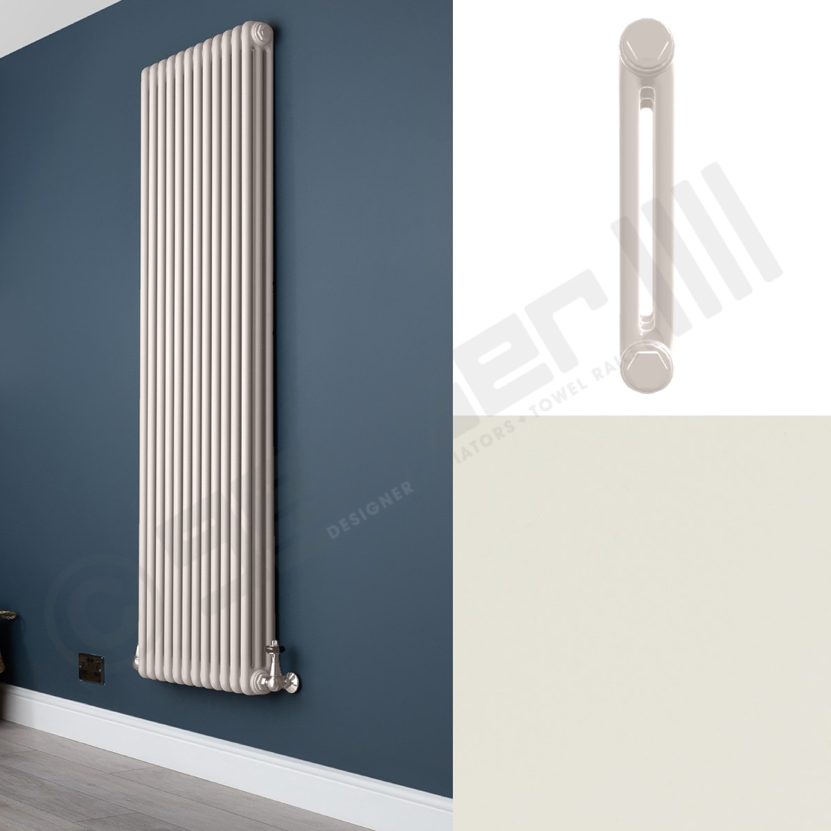 2 Column Matt White Tall Radiator