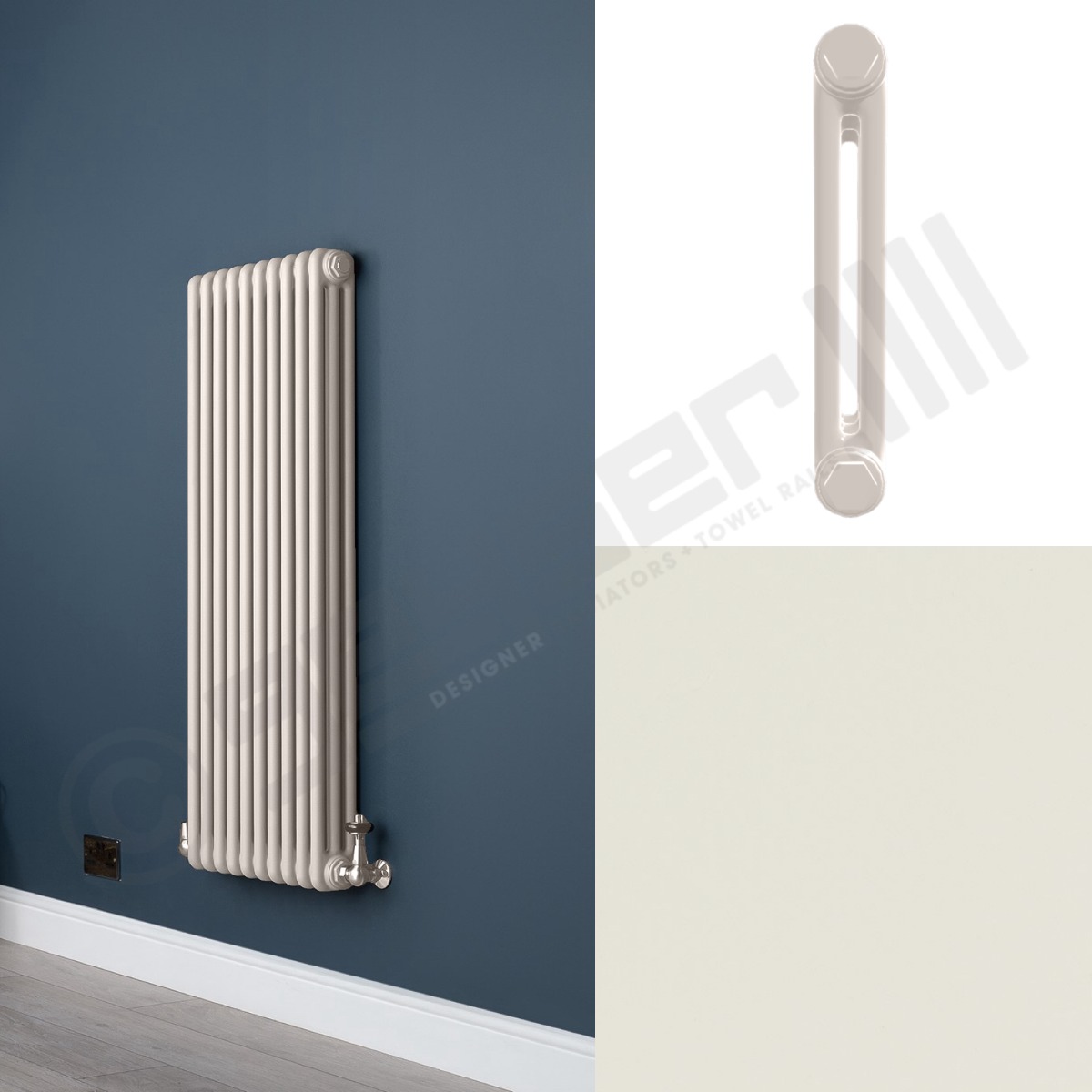 Custom 2 Column 1500mm High Matt White Radiators