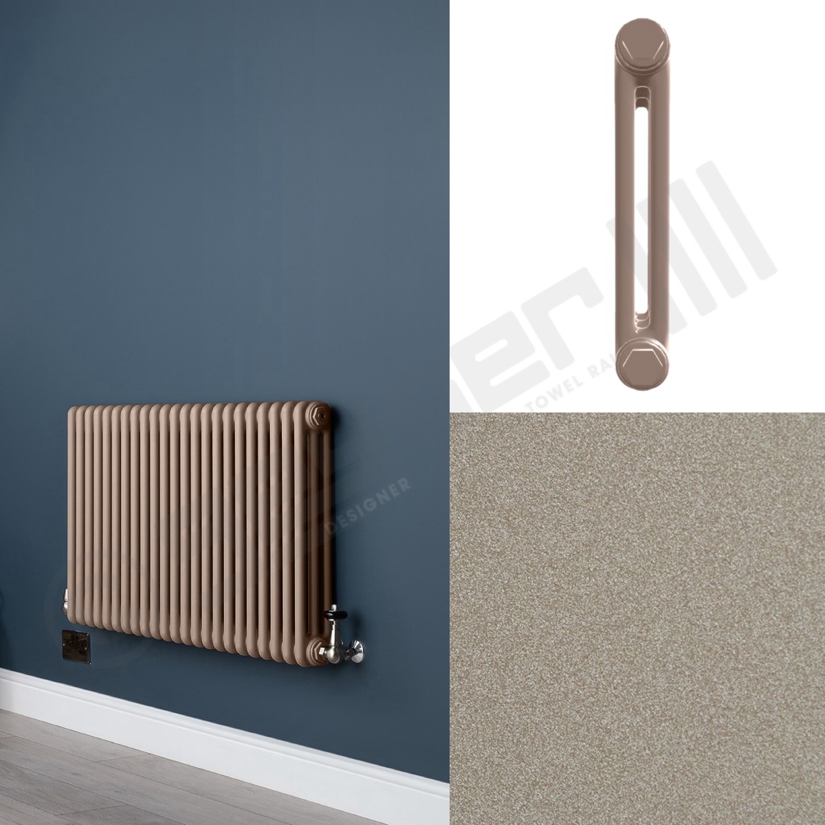 2 Column Sand Living Room Radiator