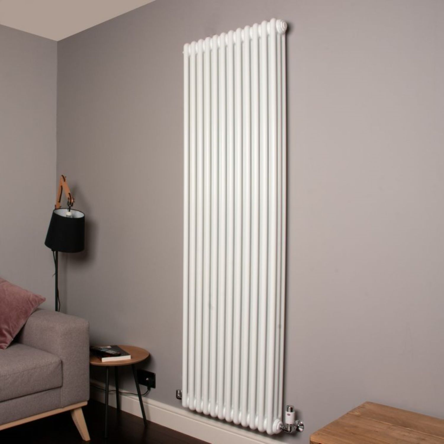 Old Style White Traditional 3 Column 1800mm x 377mm Radiator
