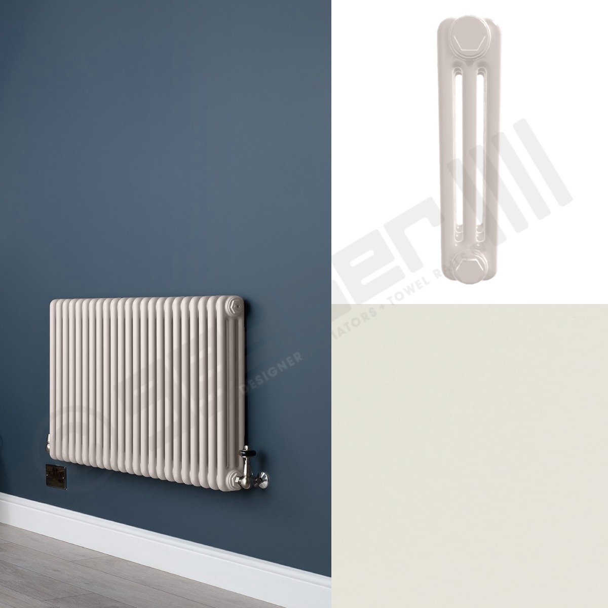 3 Column Matt White Living Room Radiator