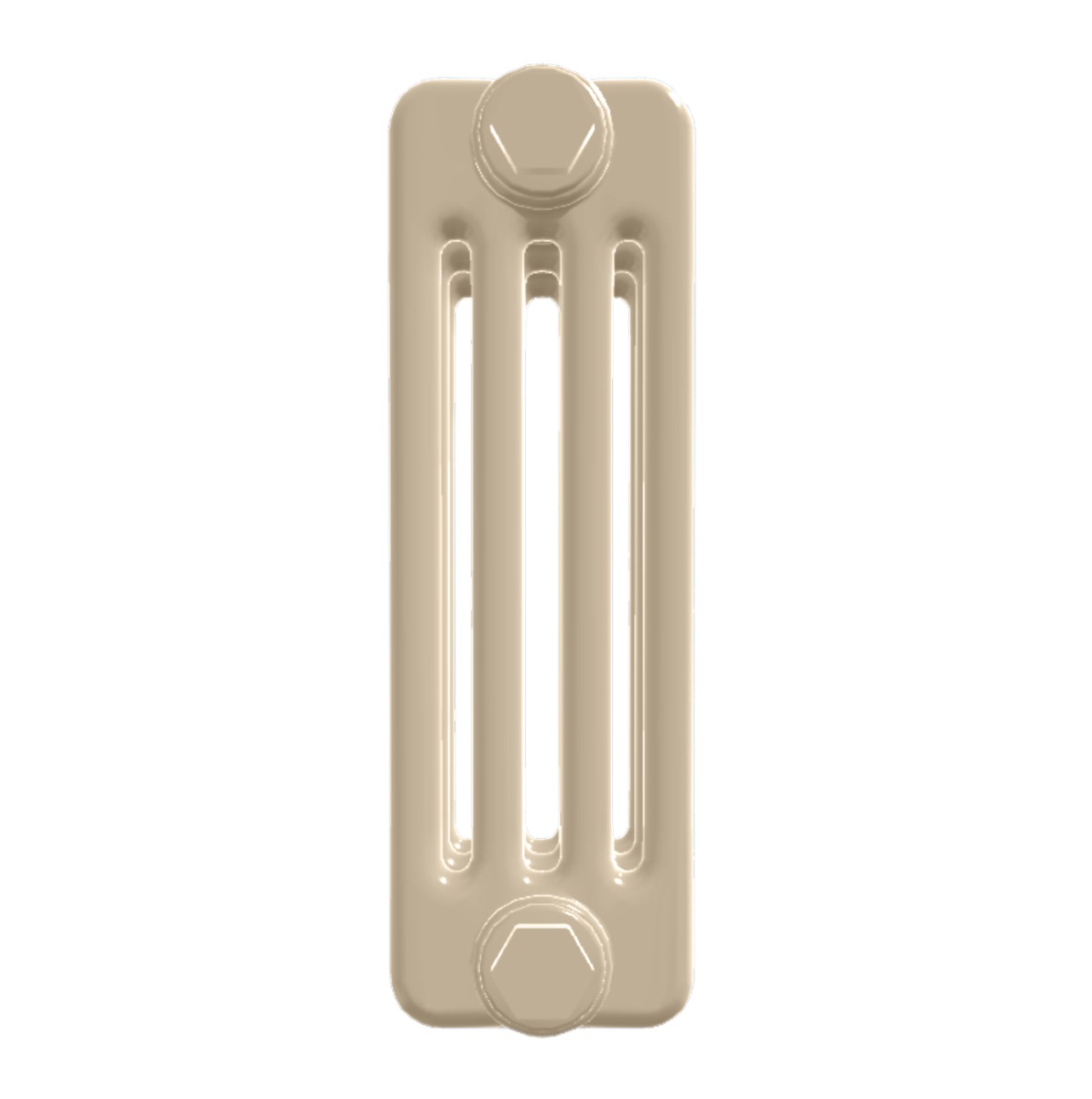 Custom 4 Column 500mm High Textured Matt Cream Radiators