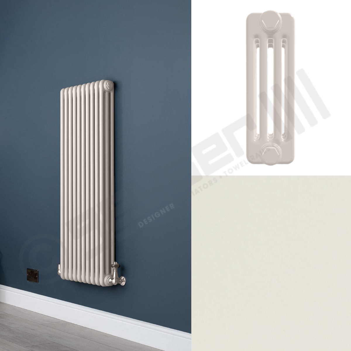 4 Column Matt White Wall Radiator