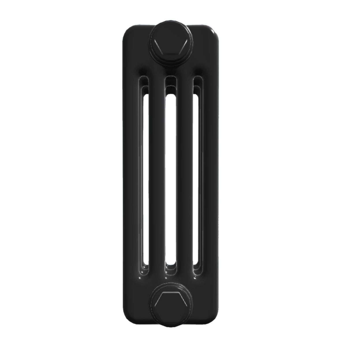 Custom 4 Column 300mm High Quartz Matt Black Radiators