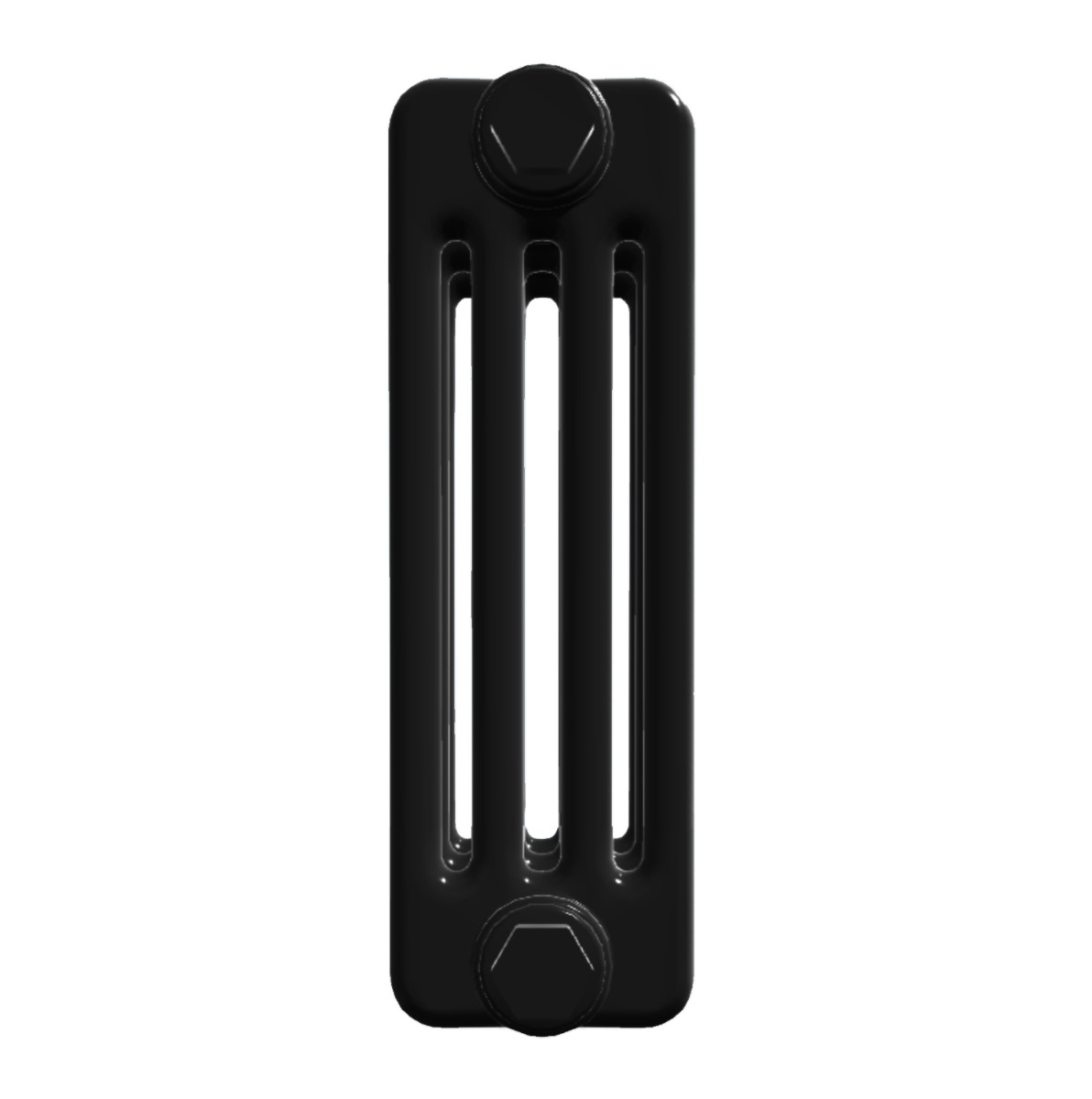 Custom 4 Column 400mm High Smooth Matt Black Radiators