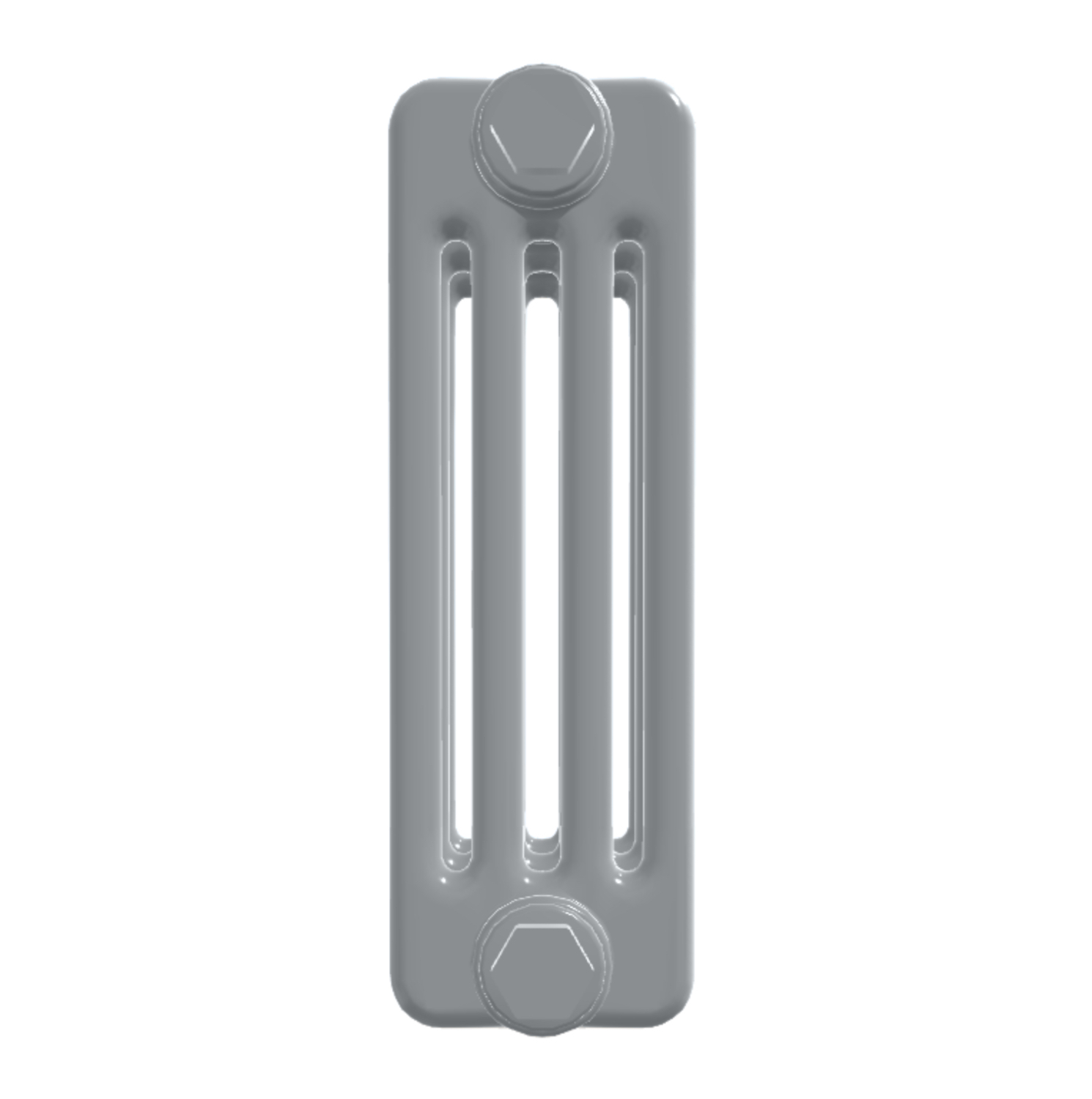 4 Column Low Level Matt Textured Light Grey Radiator