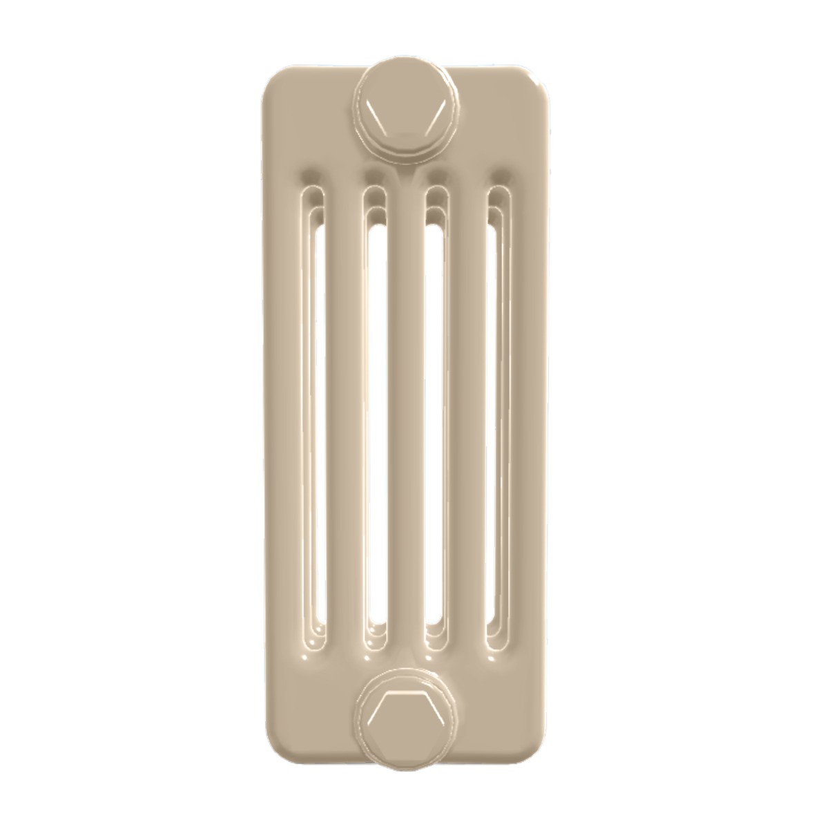 Custom 5 Column 400mm High Textured Matt Cream Radiators
