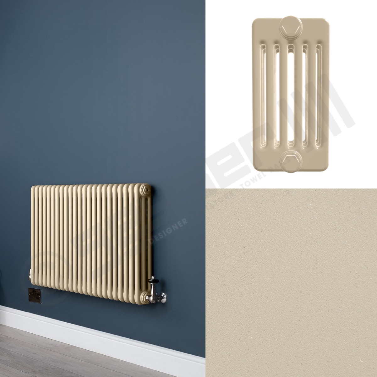 6 Column Cream Living Room Radiator