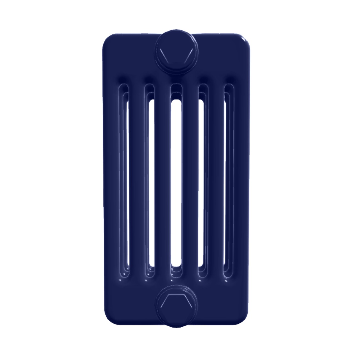 Custom 6 Column 400mm High Dark Blue Radiators