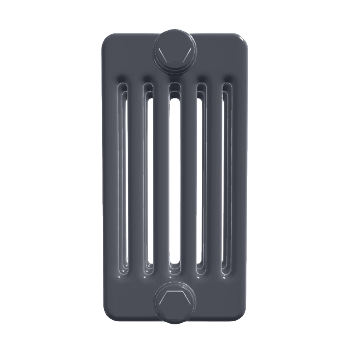 6 Column Low Level Gun Metal Grey Radiator