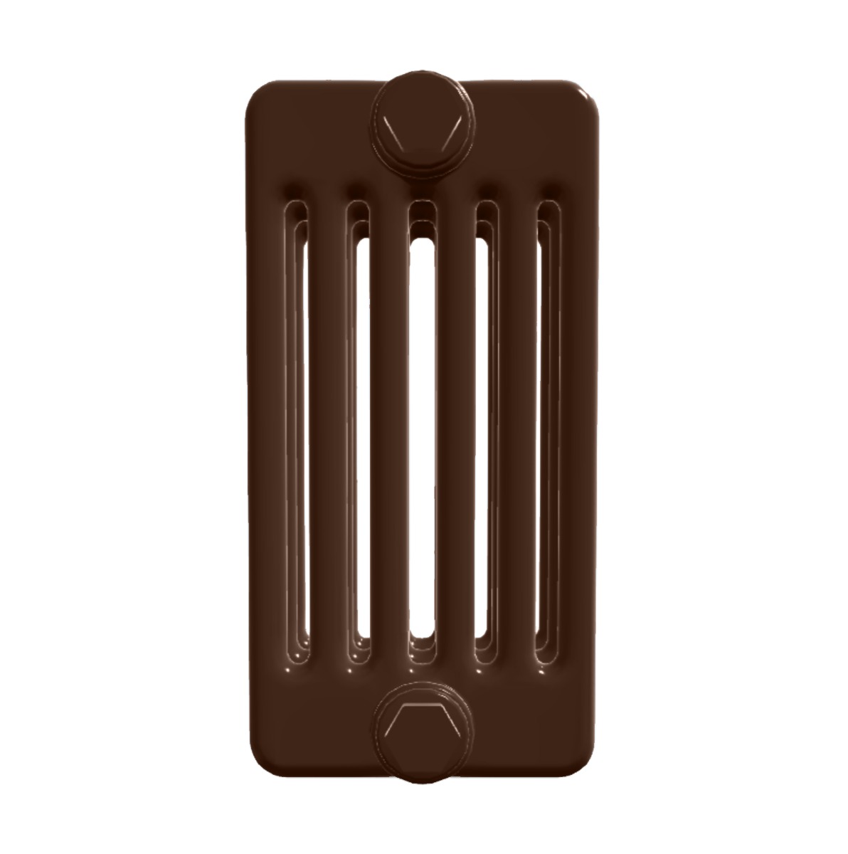Custom 6 Column 600mm High Hammered Copper Radiators