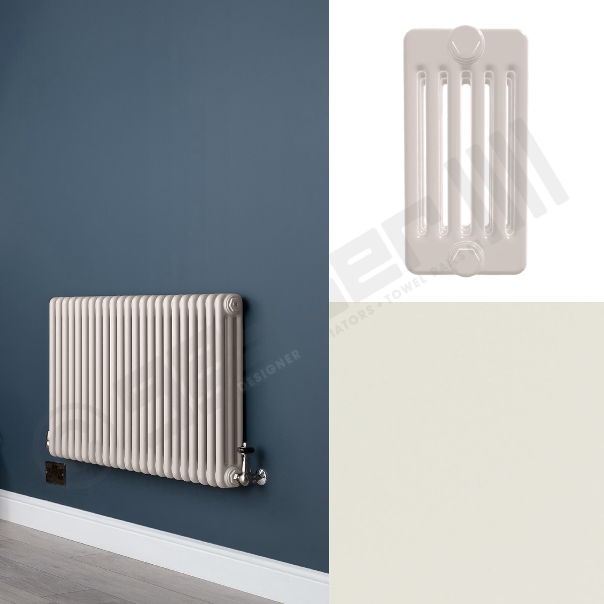 6 Column Matt White Living Room Radiator
