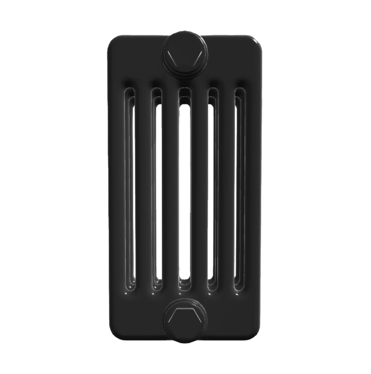Custom 6 Column 300mm High Quartz Matt Black Radiators