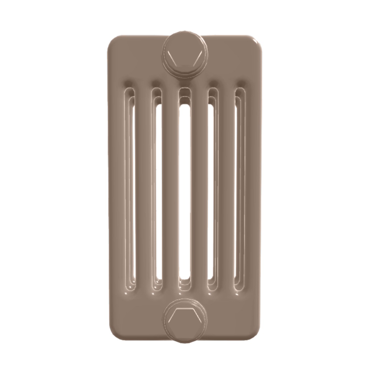 Custom 6 Column 600mm High Sand Brown Radiators