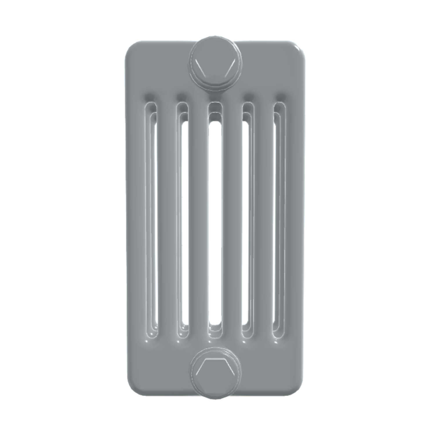 6 Column Low Level Matt Textured Light Grey Radiator