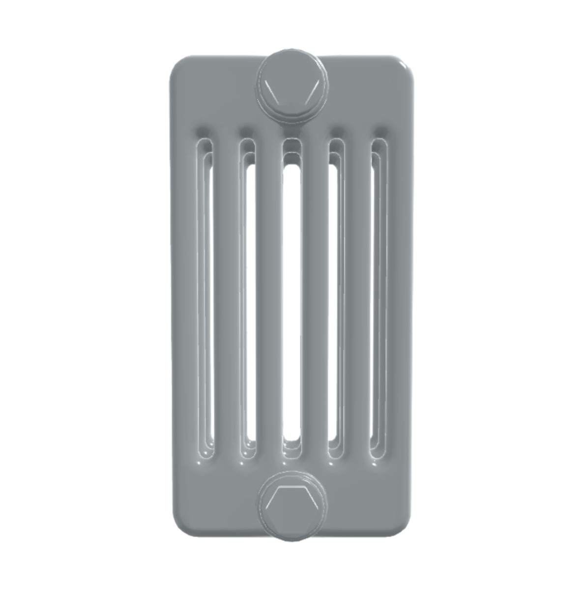 Custom 6 Column 600mm High Textured Matt Light Grey Radiators