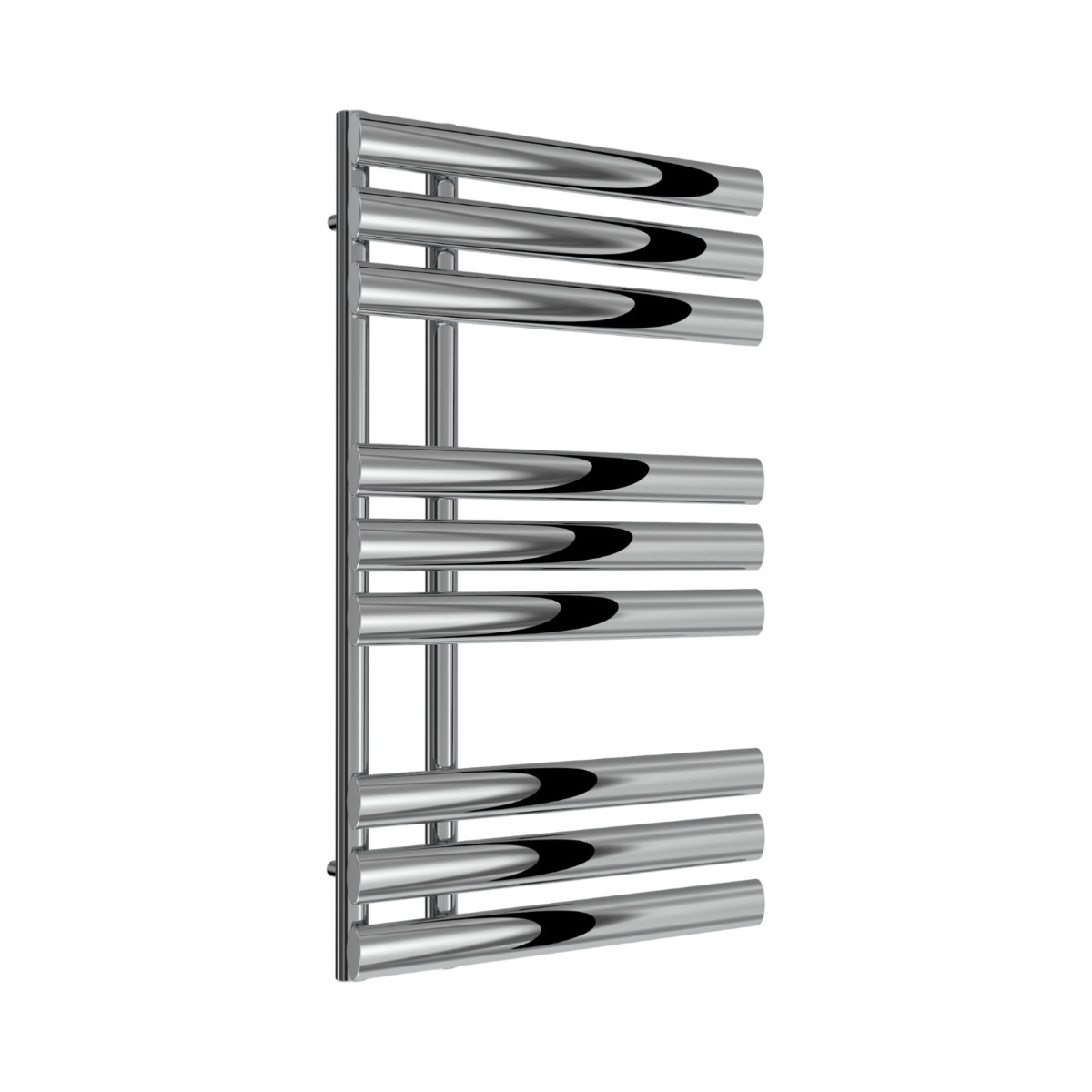 Bournemouth Open Ended Designer Towel Rail 820mm x 500mm in Chrome