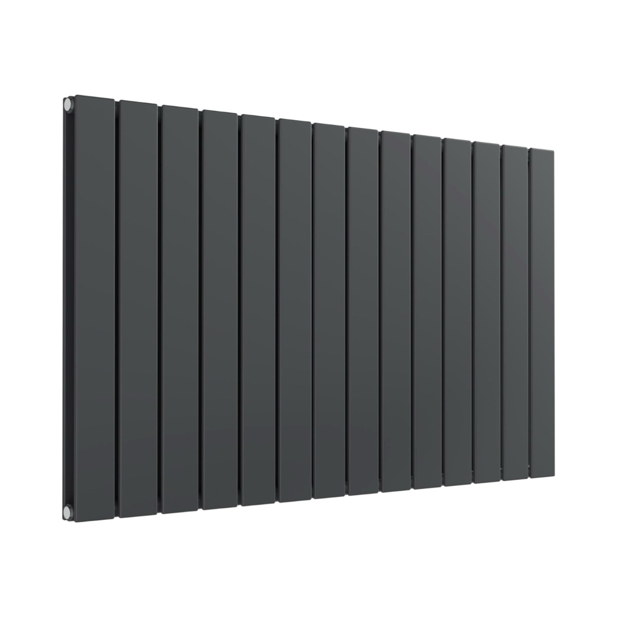 Cardiff double panel horizontal designer radiator in anthracite grey 600mm high x 1032mm wide