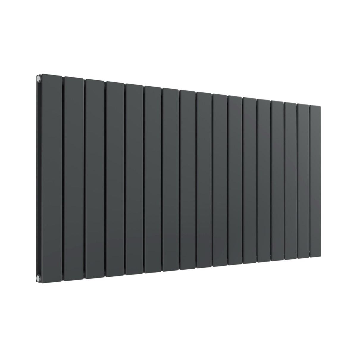 Cardiff double panel horizontal designer radiator in anthracite grey 600mm high x 1254mm wide