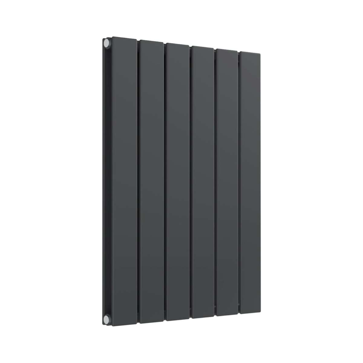 Cardiff double panel horizontal designer radiator in anthracite grey 600mm high x 440mm wide