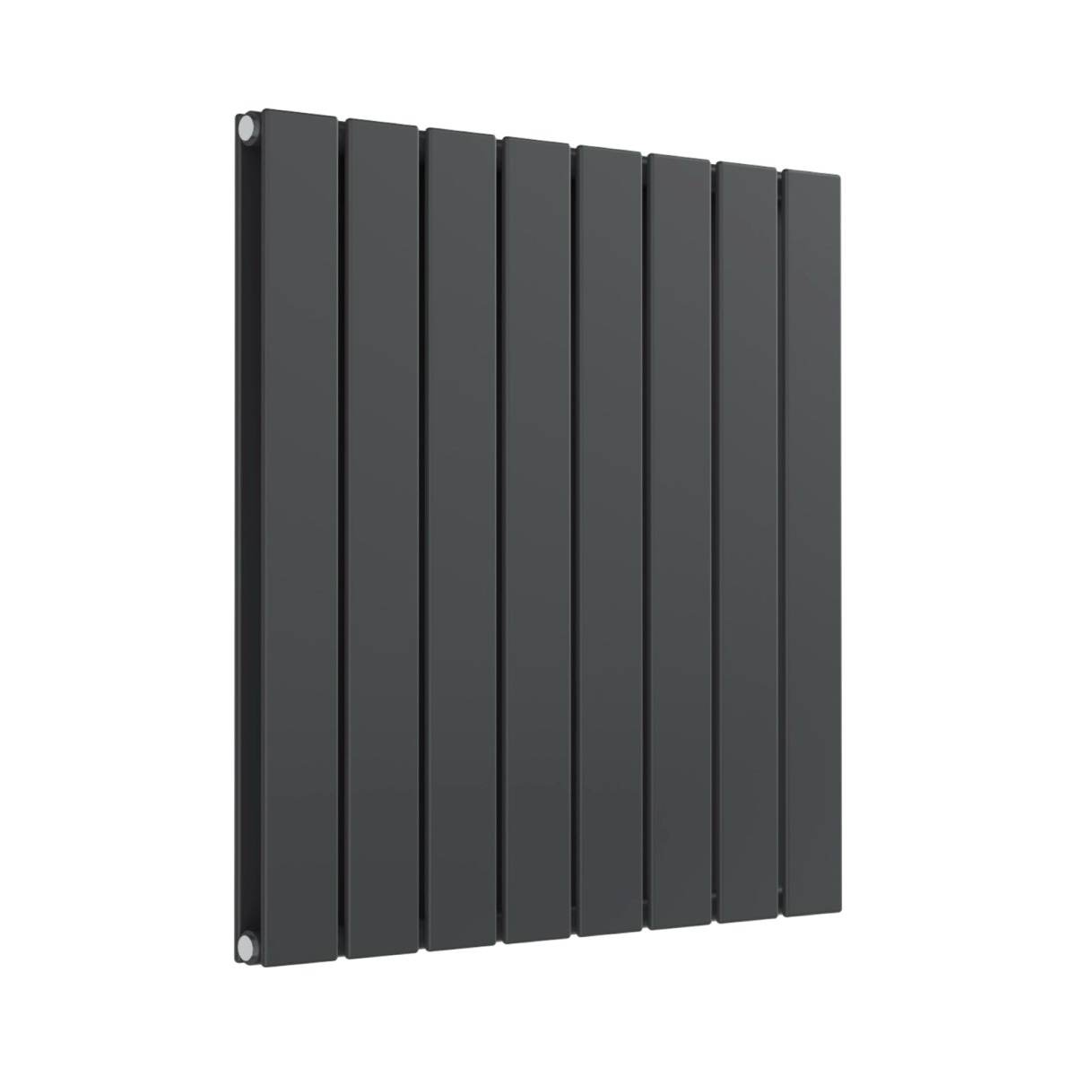 Cardiff double panel horizontal designer radiator in anthracite grey 600mm high x 588mm wide