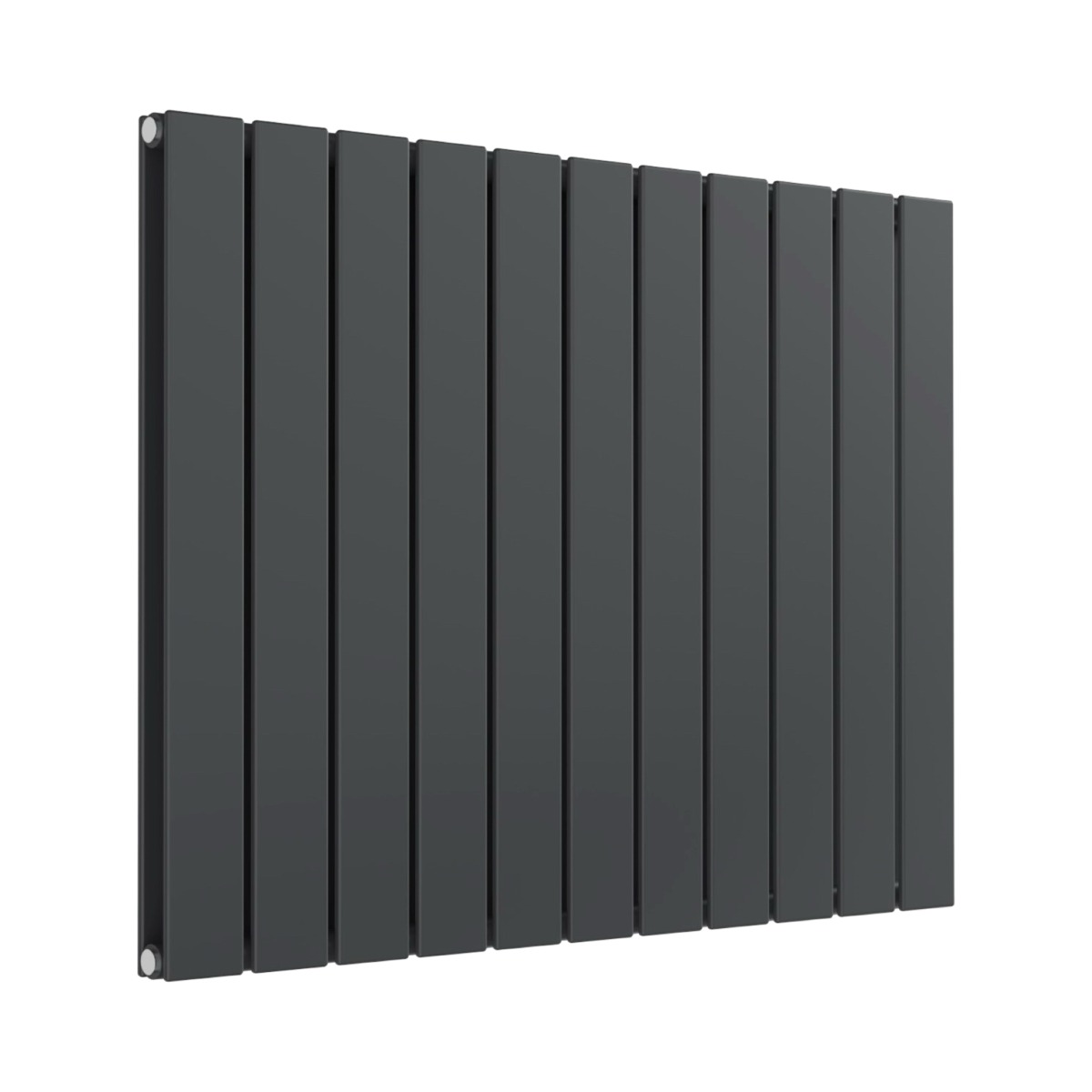 Cardiff double panel horizontal designer radiator in anthracite grey 600mm high x 810mm wide