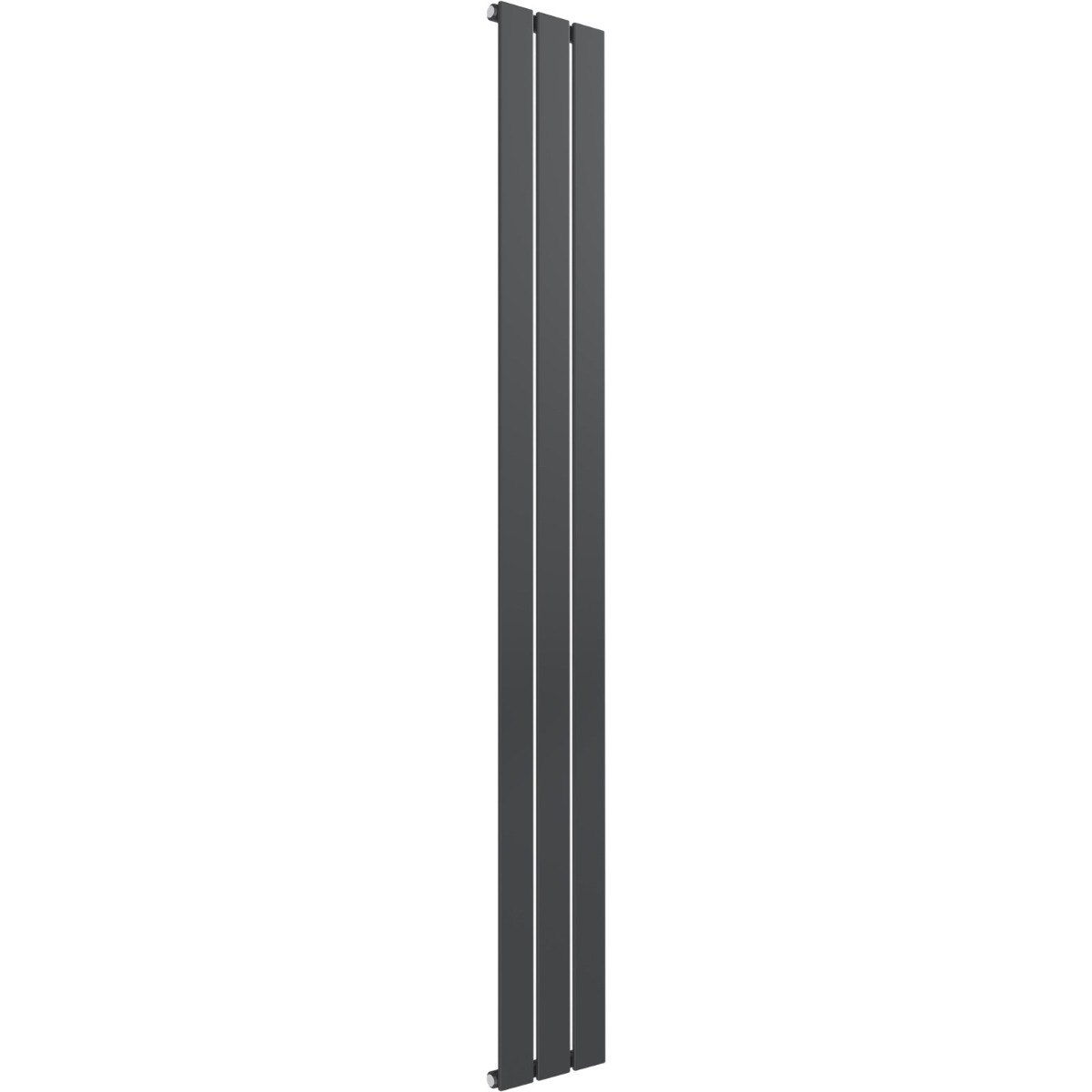 Cardiff single panel vertical designer radiator in anthracite grey 1600mm high x 218mm wide