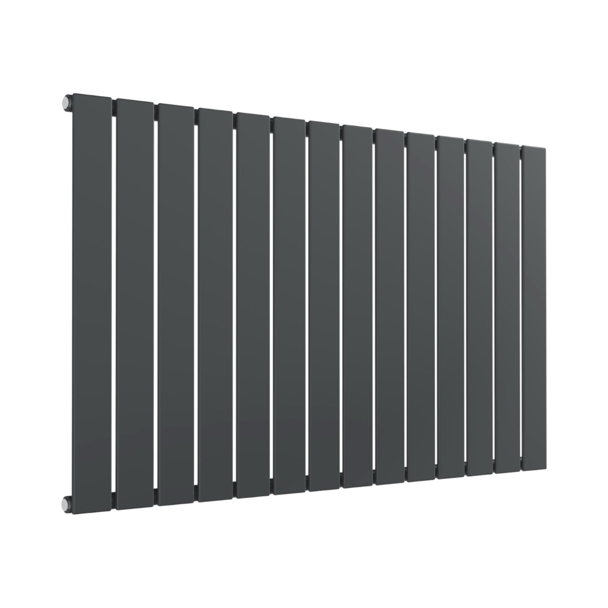 Cardiff single panel horizontal designer radiator in anthracite grey 600mm high x 1032mm wide