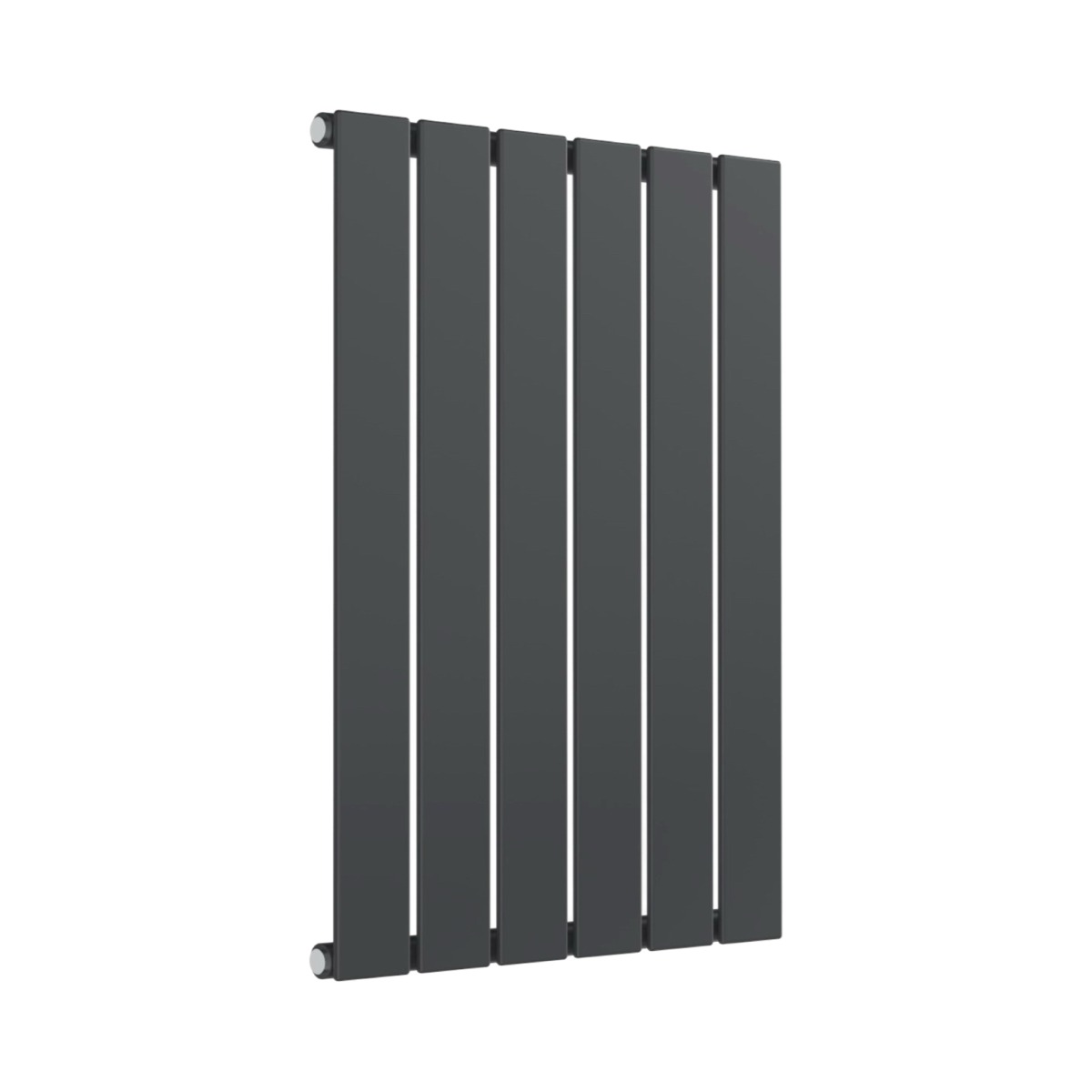 Cardiff single panel horizontal designer radiator in anthracite grey 600mm high x 440mm wide