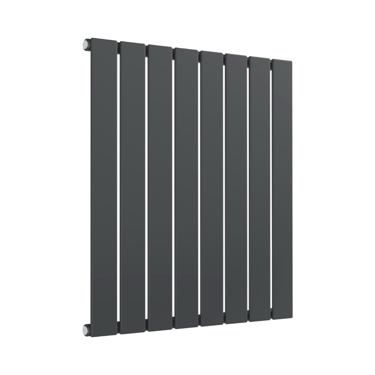 Cardiff single panel horizontal designer radiator in anthracite grey 600mm high x 588mm wide