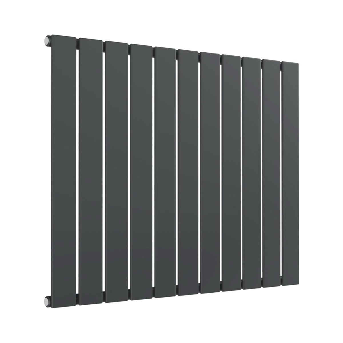 Cardiff single panel horizontal designer radiator in anthracite grey 600mm high x 810mm wide