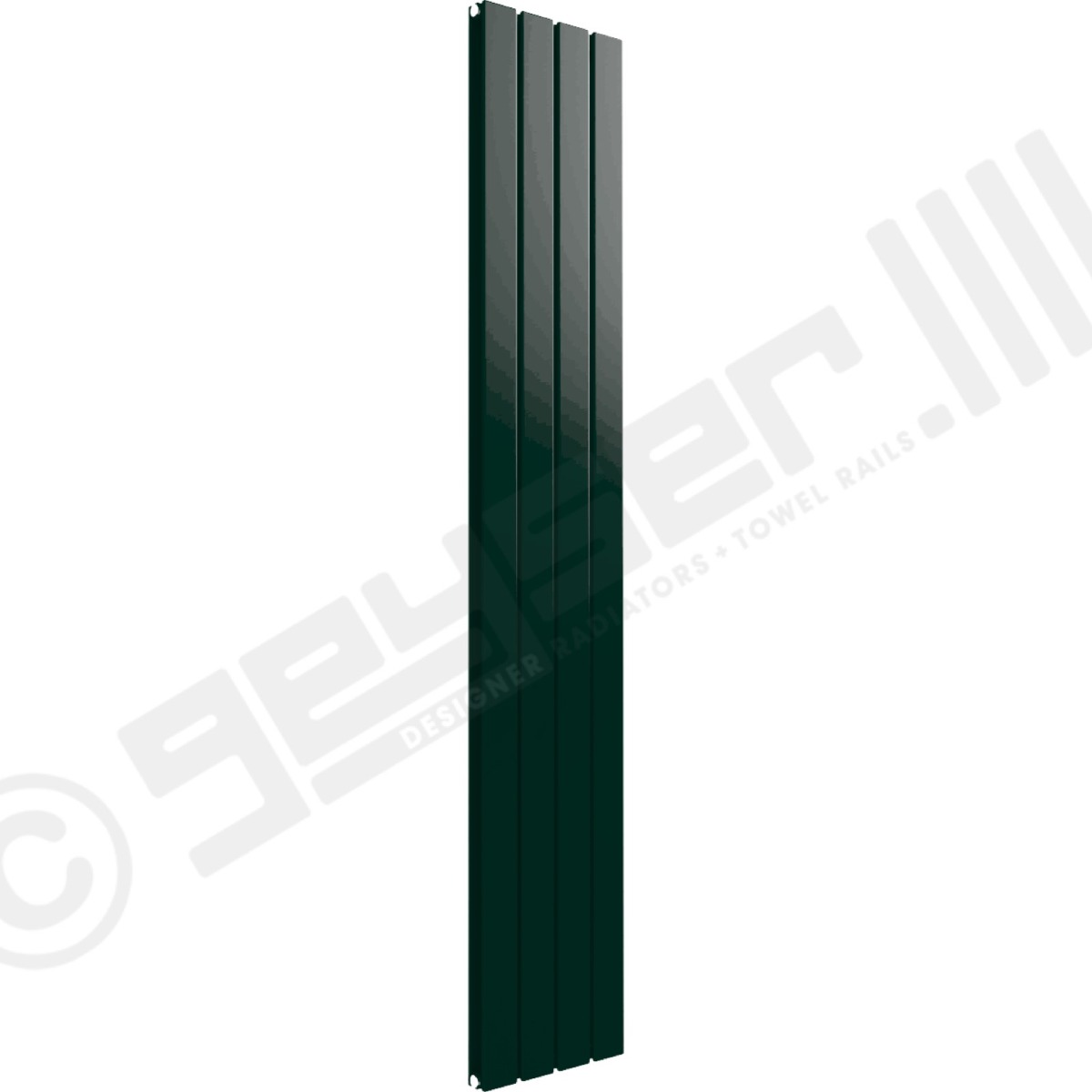 Cardiff Special Vertical Double Panel Radiator 1600mm x 292mm in British Racing Green RAL 6005