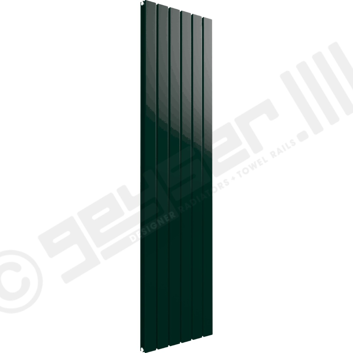 Cardiff Special Vertical Double Panel Radiator 1800mm x 440mm in British Racing Green RAL 6005