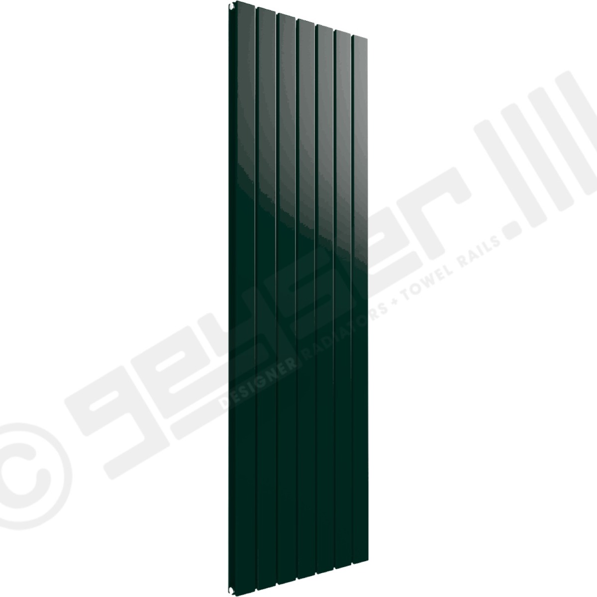 Cardiff Special Vertical Double Panel Radiator 1600mm x 514mm in British Racing Green RAL 6005
