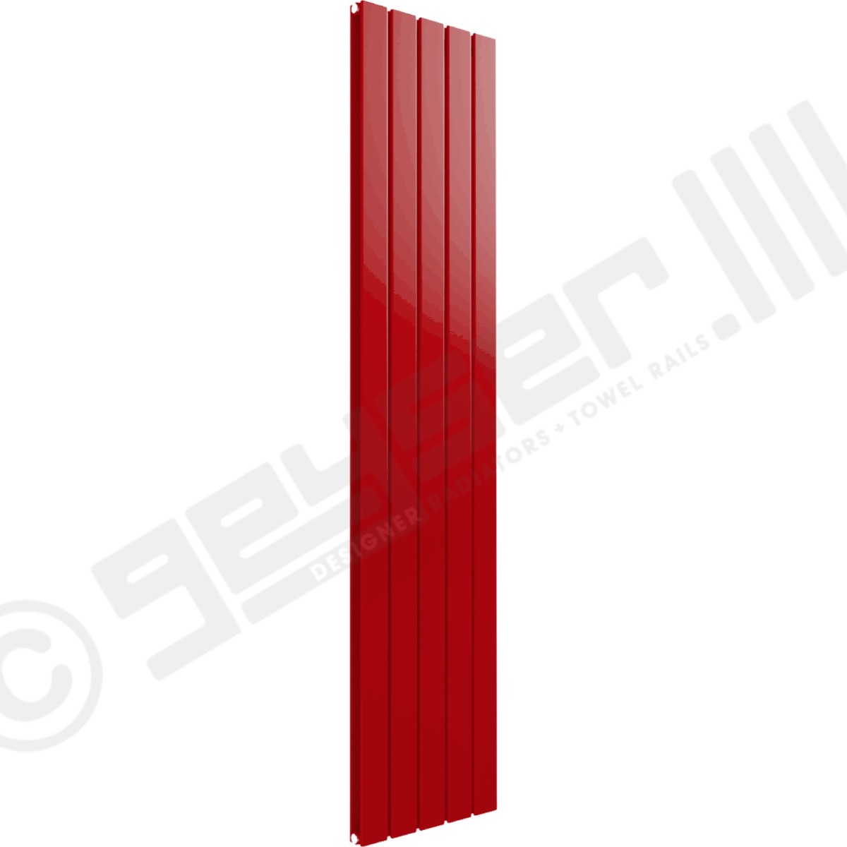 Cardiff Special Vertical Double Panel Radiator 1600mm x 366mm in Carmine Red RAL 3002
