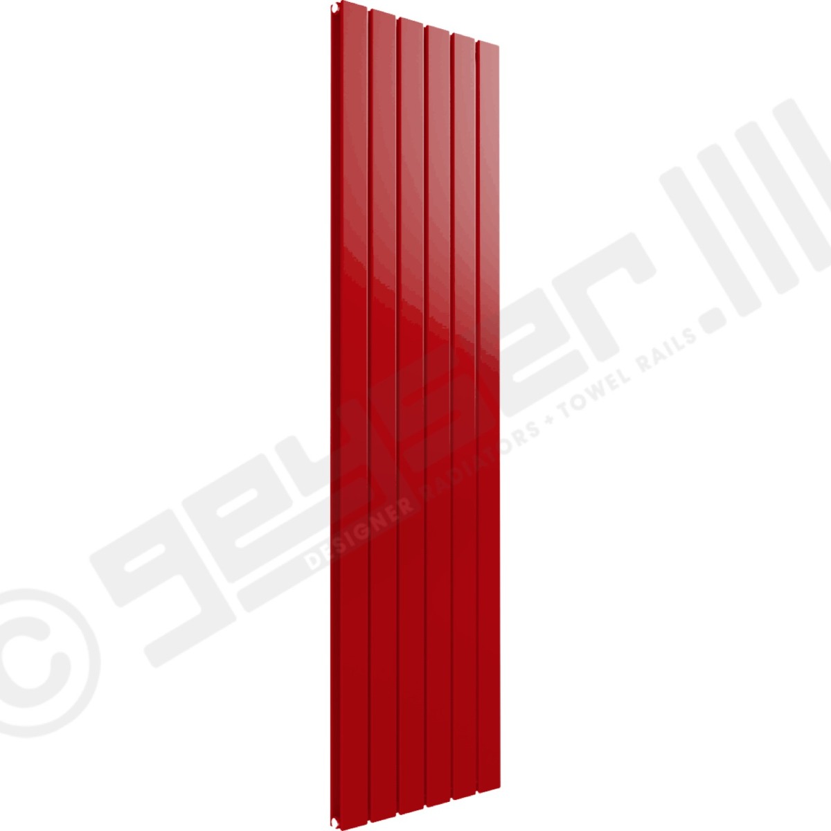Cardiff Special Vertical Double Panel Radiator 1800mm x 440mm in Carmine Red RAL 3002