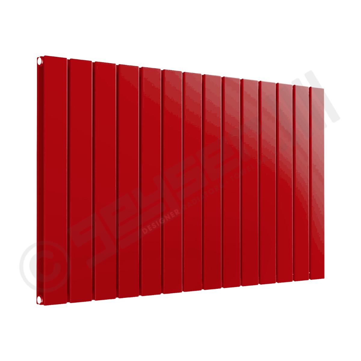 Cardiff Special Horizontal Double Panel Radiator 600mm x 1032mm in Carmine Red RAL 3002
