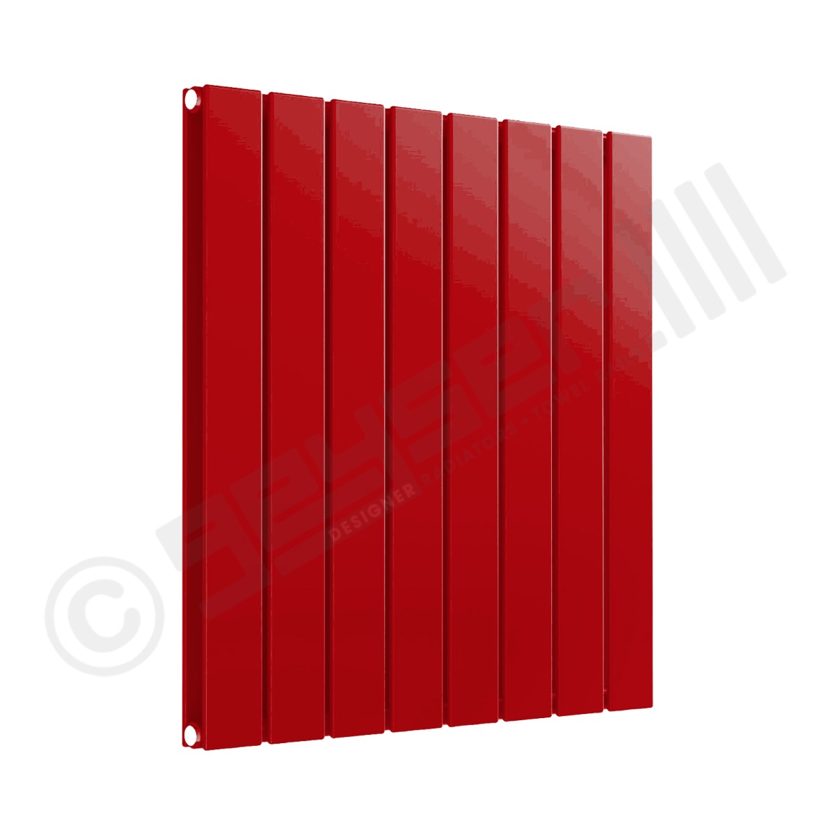 Cardiff Special Horizontal Double Panel Radiator 600mm x 588mm in Carmine Red RAL 3002
