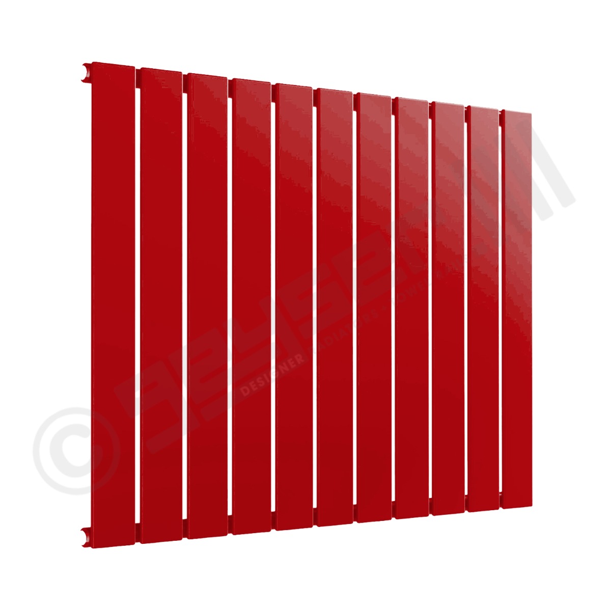 Cardiff Special Flat Horizontal Single Panel Designer Radiator 600mm x 810mm in Carmine Red RAL 3002