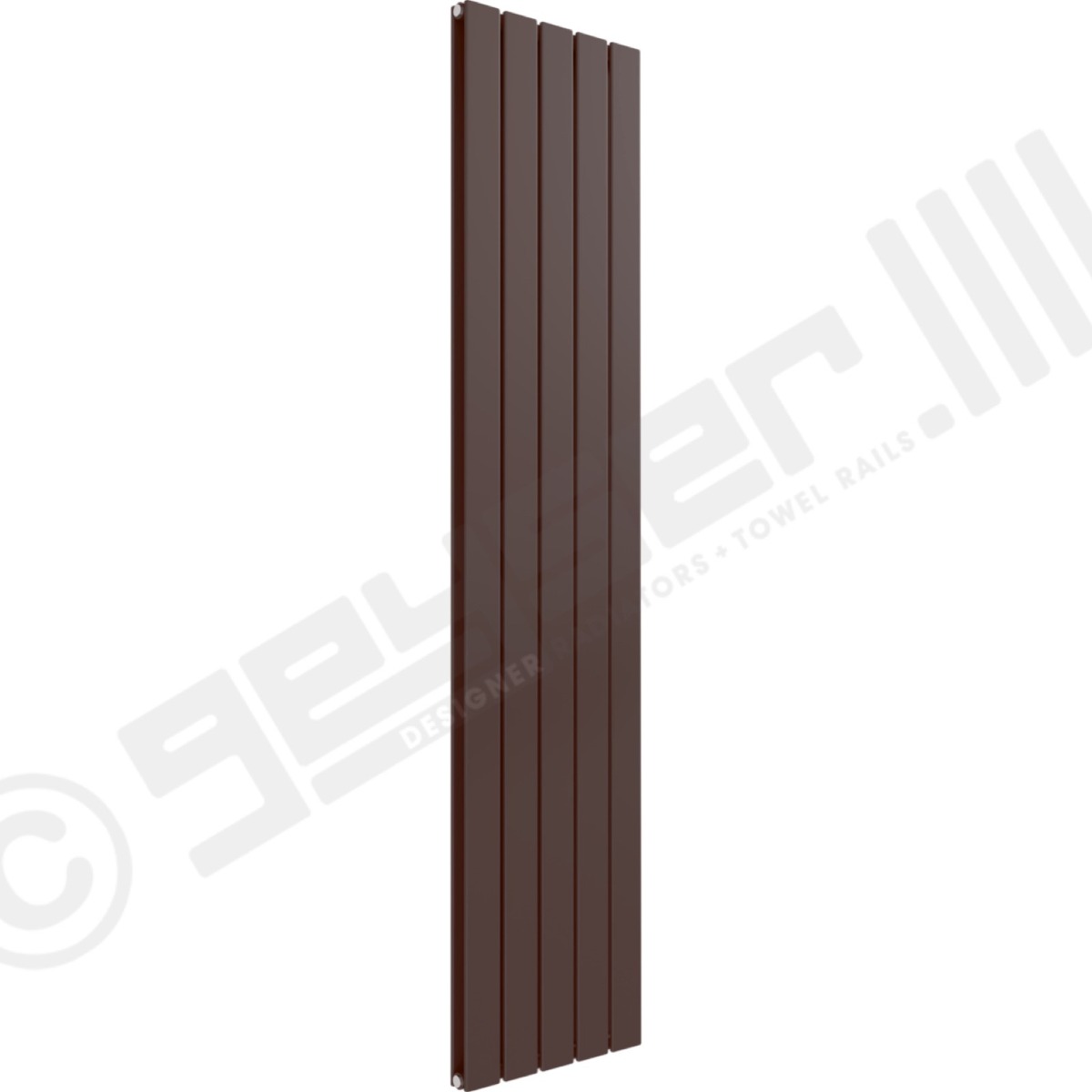Cardiff Special Vertical Double Panel Radiator 1800mm x 366mm in Chocolate Brown RAL 8017