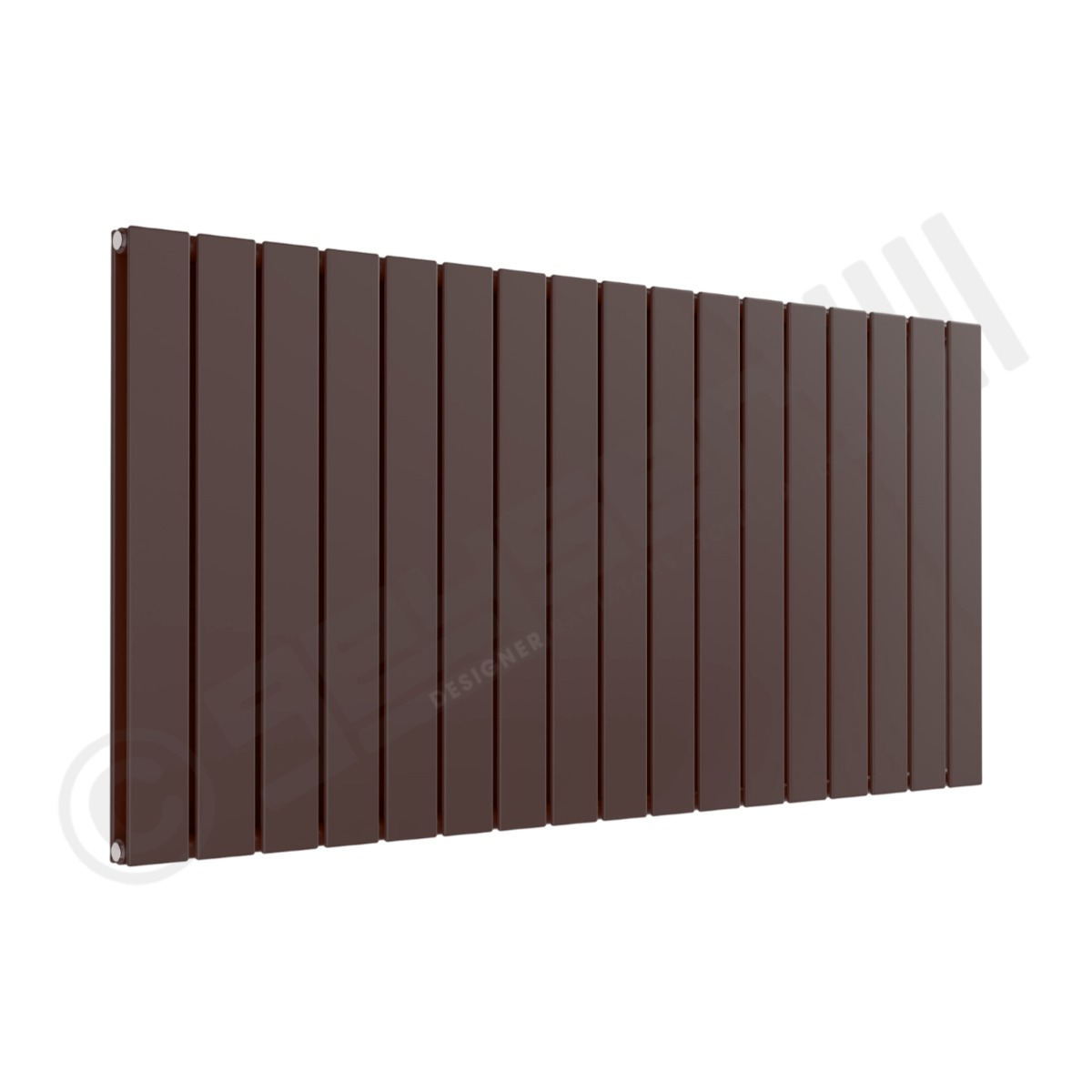 Cardiff Special Horizontal Double Panel Radiator 600mm x 1254mm in Chocolate Brown RAL 8017