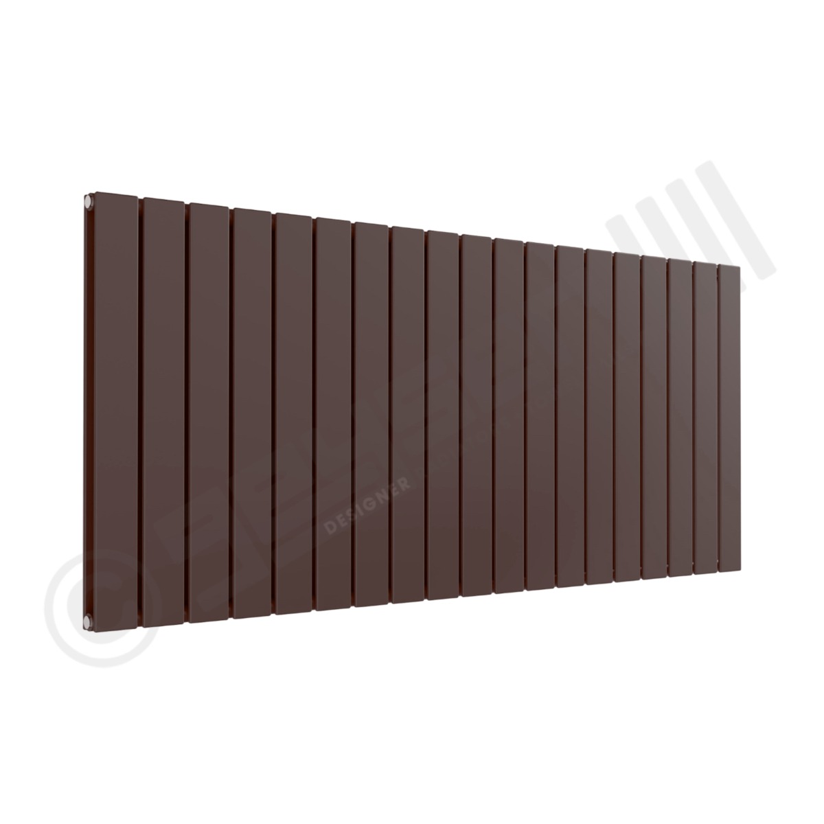Cardiff Special Horizontal Double Panel Radiator 600mm x 1402mm in Chocolate Brown RAL 8017