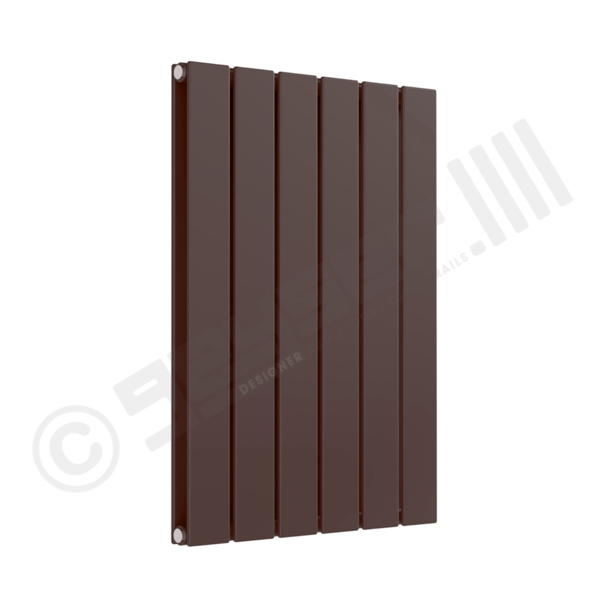 Cardiff Special Horizontal Double Panel Radiator 600mm x 440mm in Chocolate Brown RAL 8017