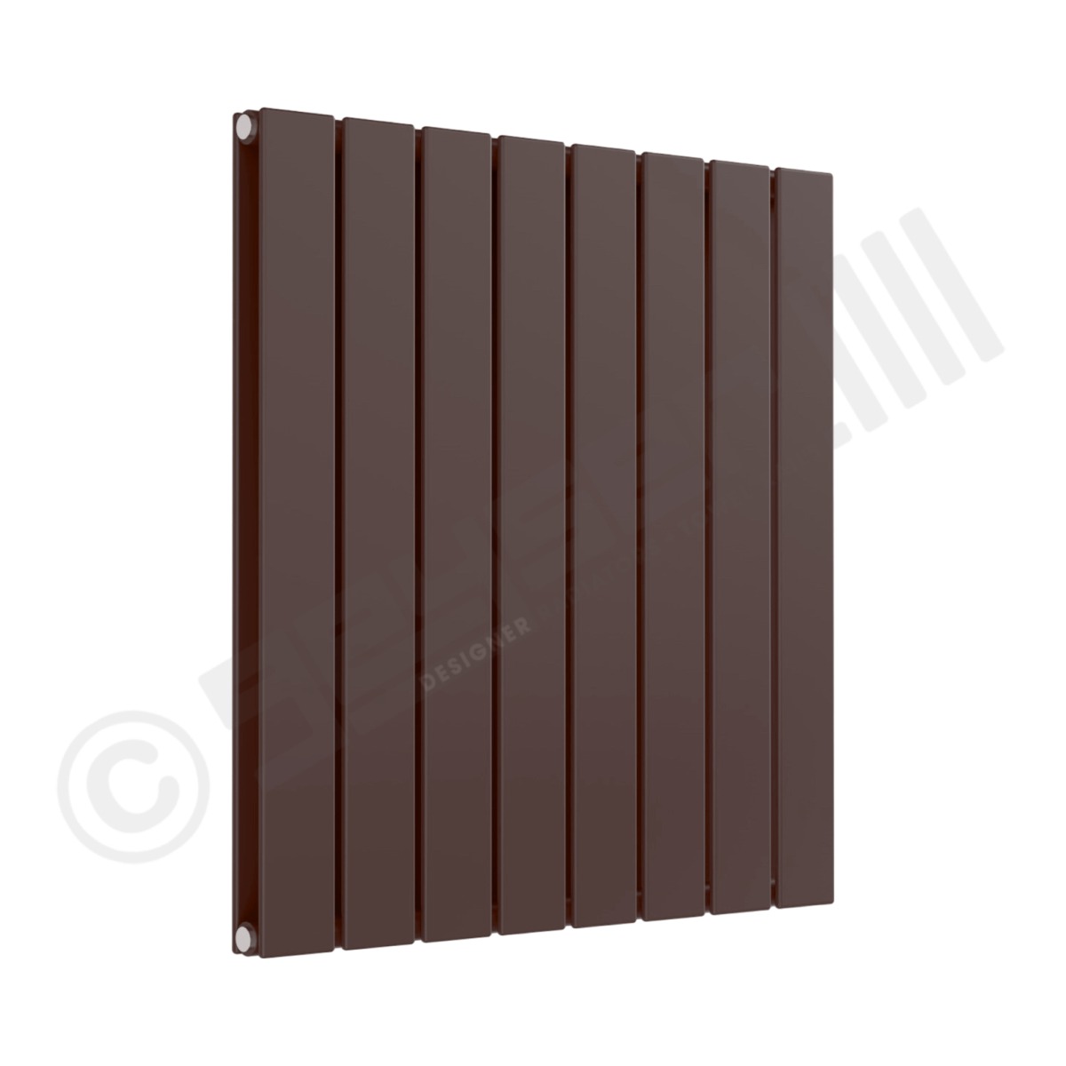 Cardiff Special Horizontal Double Panel Radiator 600mm x 588mm in Chocolate Brown RAL 8017