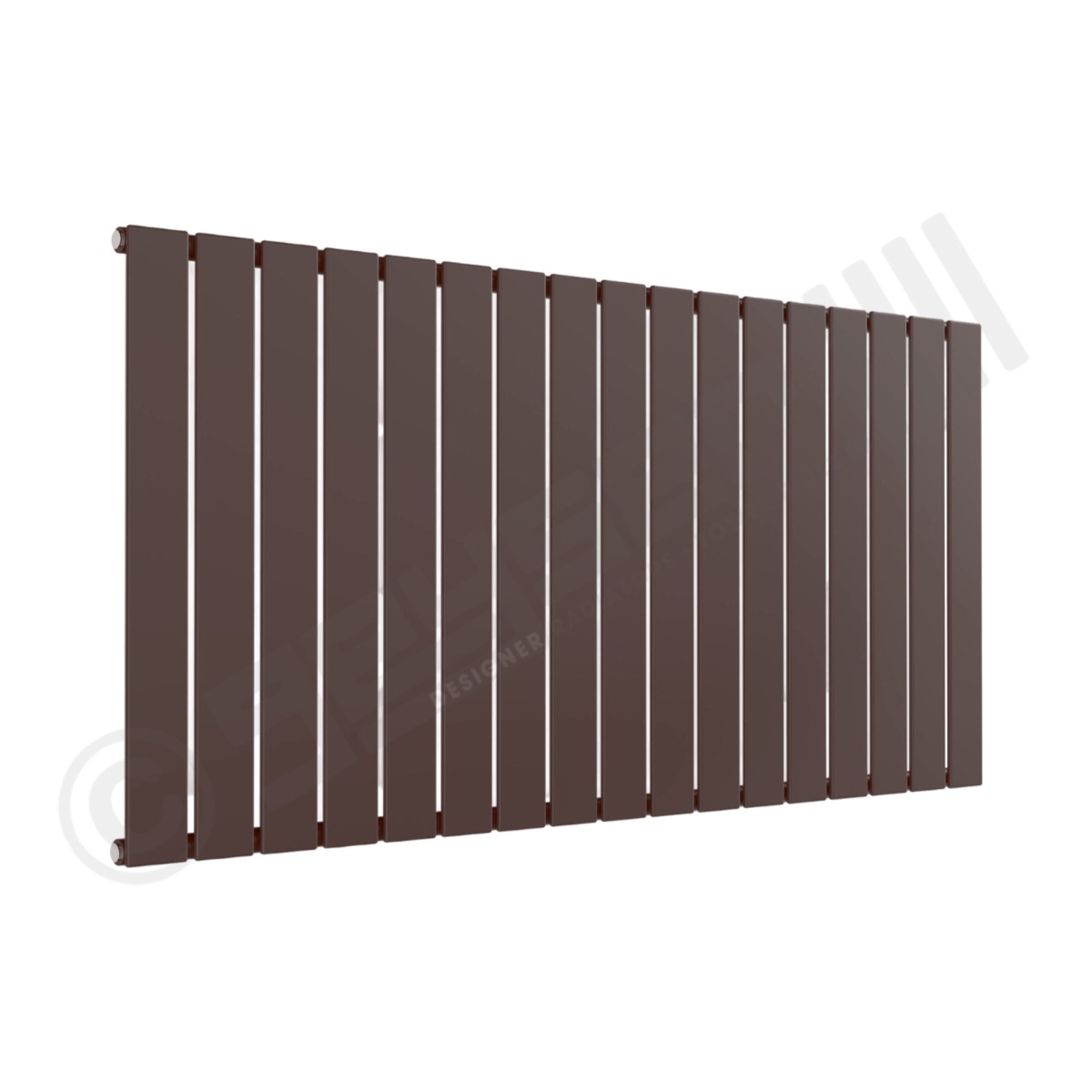 Cardiff Special Horizontal Single Panel Radiator 600mm x 1254mm in Chocolate Brown RAL 8017