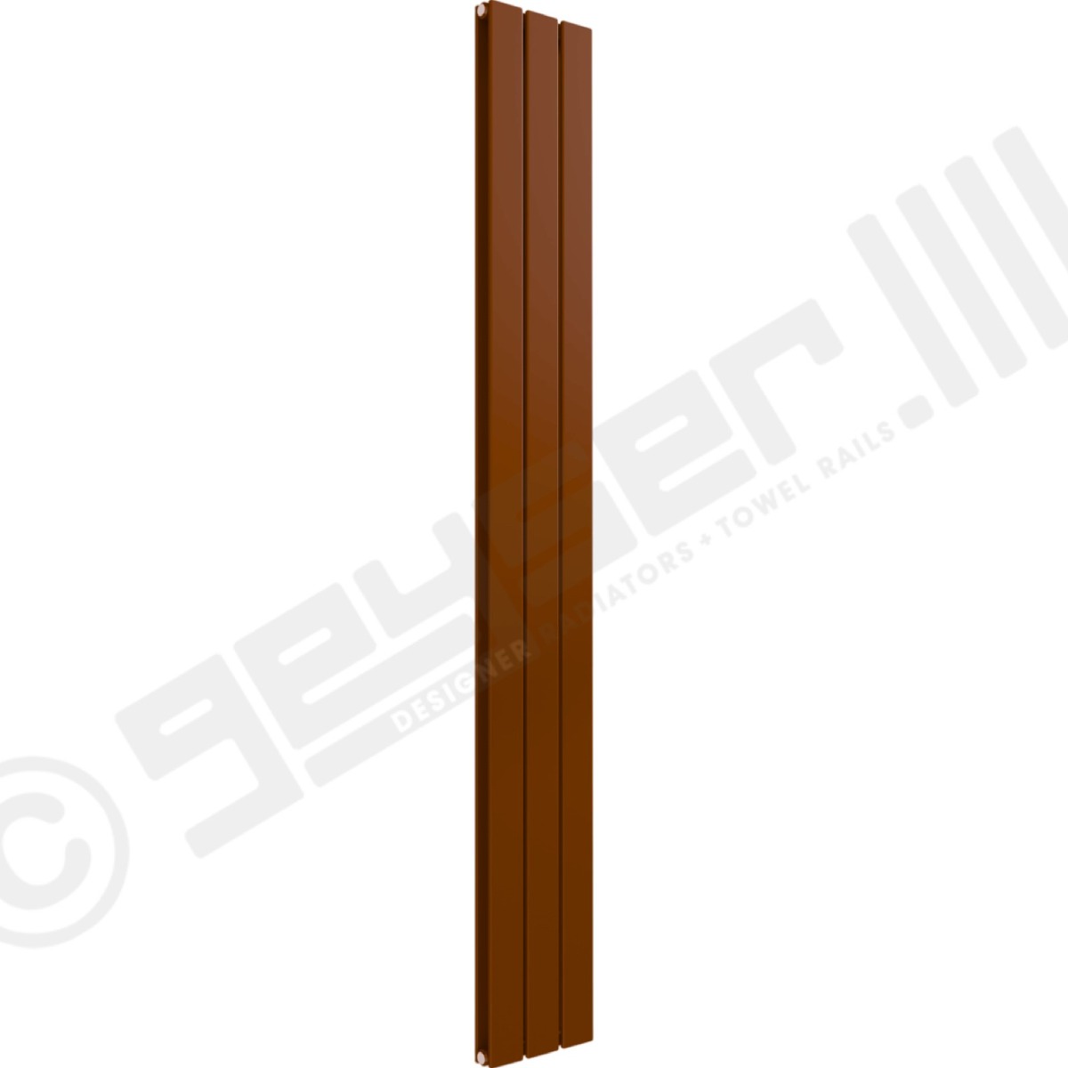 Cardiff Special Vertical Double Panel Radiator 1800mm x 218mm in Clay Brown RAL 8003